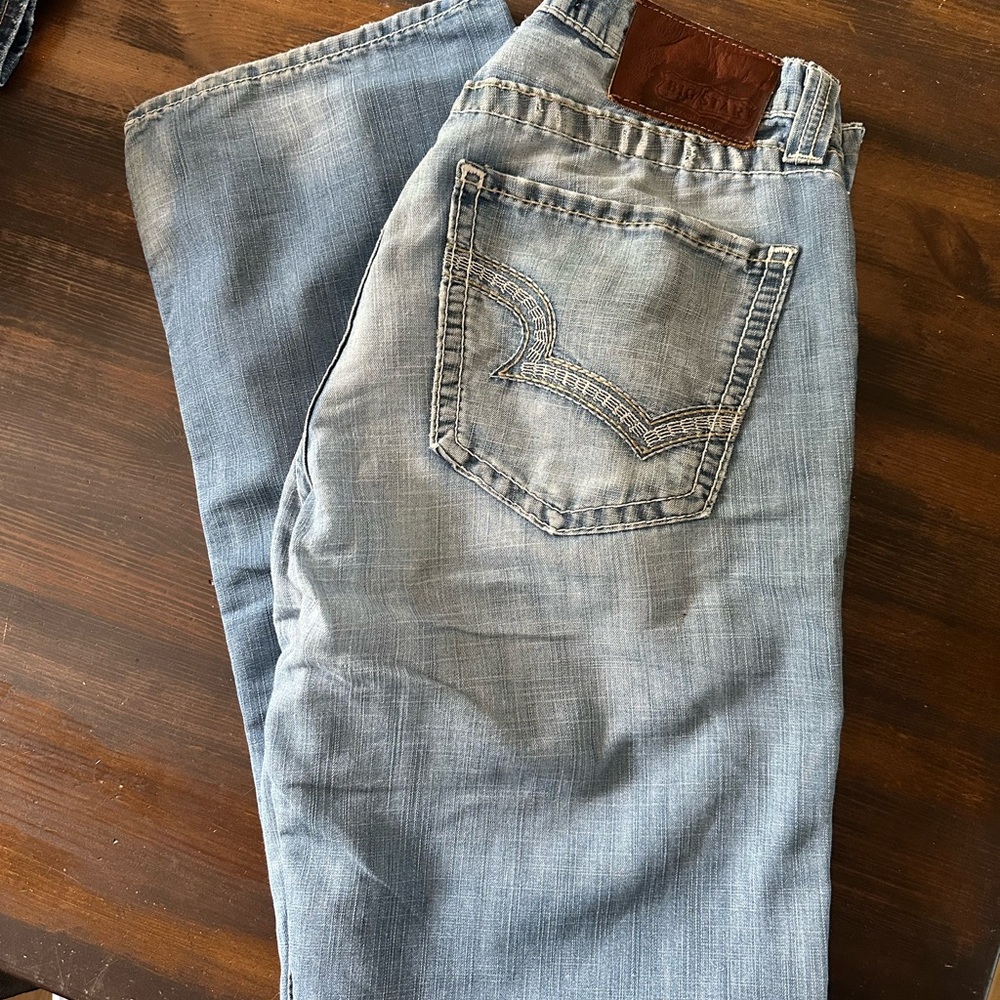 Big Star Blue Relaxed Jeans with Vintage Look